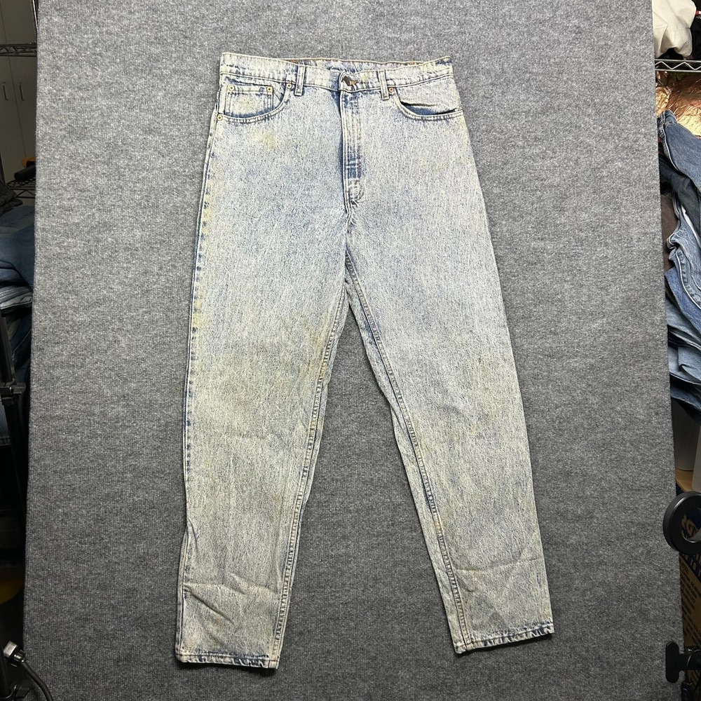 Levi's 550 Jeans Men's Blue Denim Straight Pockets Classic Zip Fly - 35X33 - Picture 1 of 14